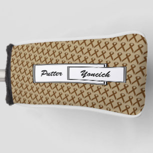 Brown Standard Ribbon by Kenneth Yoncich Golf Head Cover