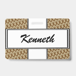 Brown Standard Ribbon by Kenneth Yoncich ID Badge
