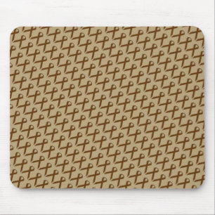 Brown Standard Ribbon by Kenneth Yoncich Mouse Mat