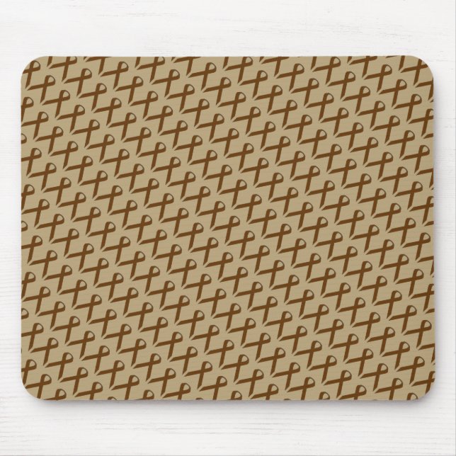 Brown Standard Ribbon by Kenneth Yoncich Mouse Mat (Front)