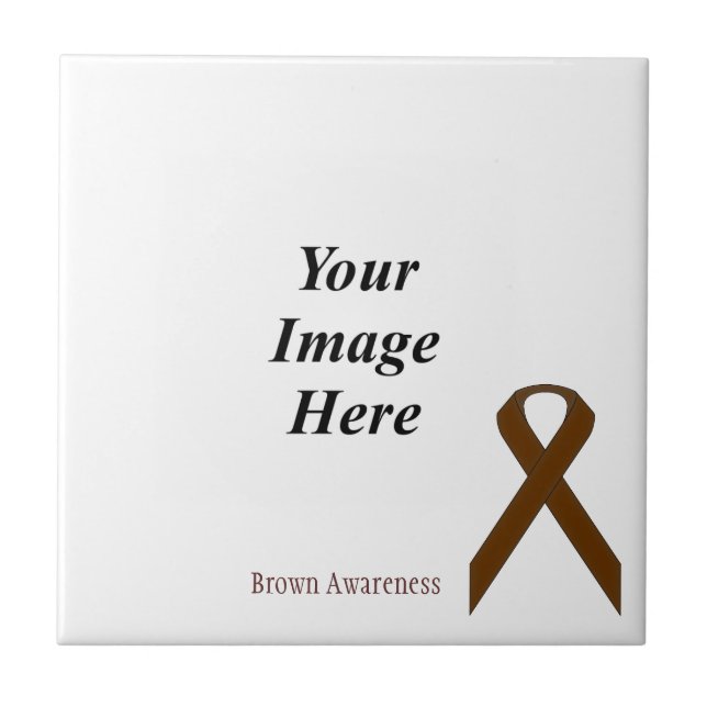 Brown Standard Ribbon by Kenneth Yoncich Tile (Front)