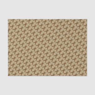 Brown Standard Ribbon by Kenneth Yoncich Tissue Paper