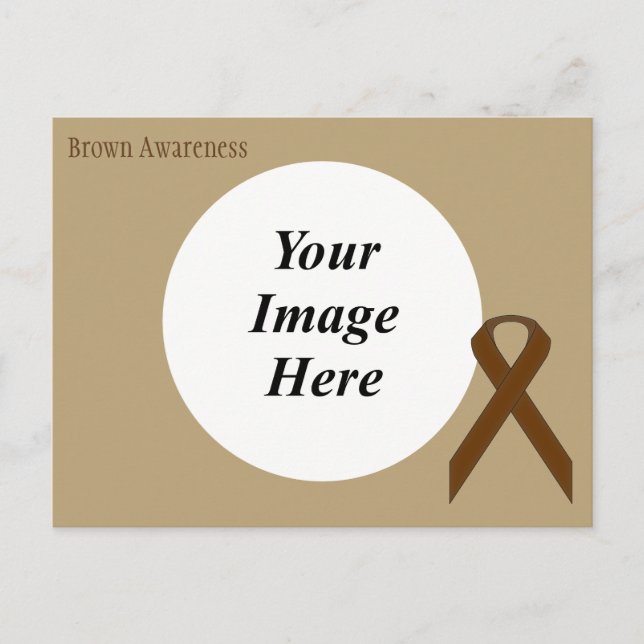 Brown Standard Ribbon Template by Kenneth Yoncich Postcard (Front)