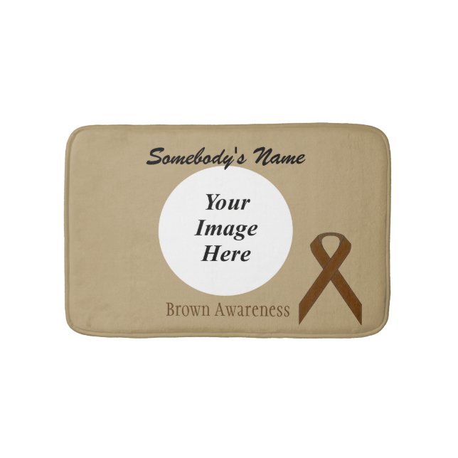 Brown Standard Ribbon Tmpl by Kenneth Yoncich Bath Mat (Front)