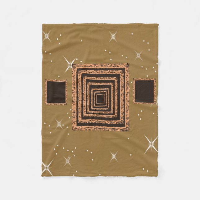 brown star fleece blanket (Front)