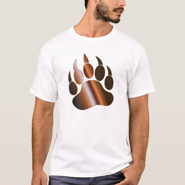 BROWN STEEL BRONZE  BEAR PAW T-Shirt (Front)