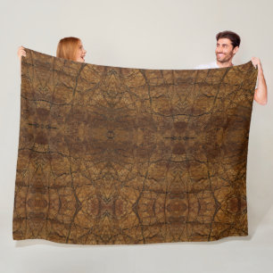 Brown Stone Pattern Father's Day Fleece Blanket