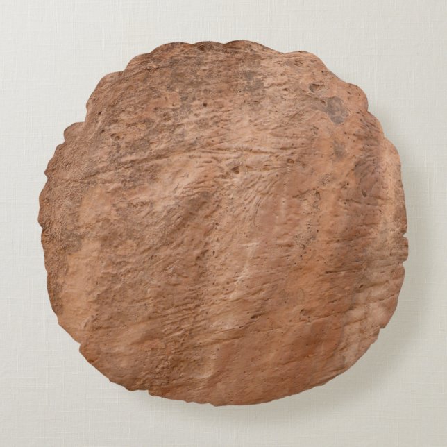  Brown stone Rock natural  Round Cushion (Front)