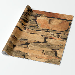 Brown stone wall wrapping paper