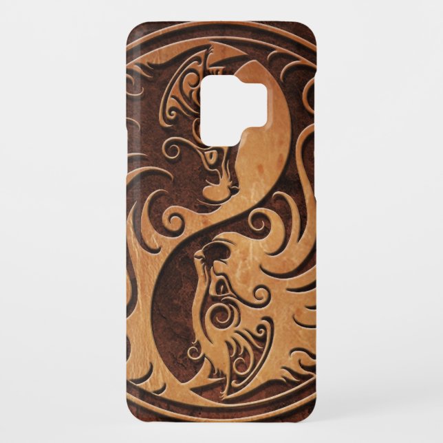 Brown Stone Yin Yang Kittens Case-Mate Samsung Galaxy Case (Back)
