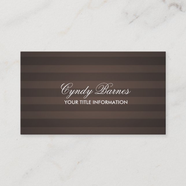 Brown Stripe Business Card (Front)