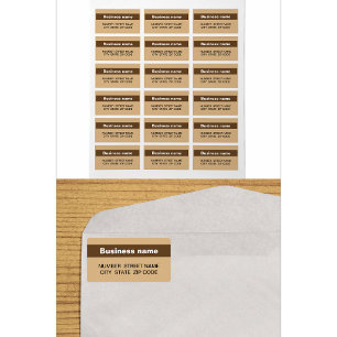 Brown Stripe On Business Address Label