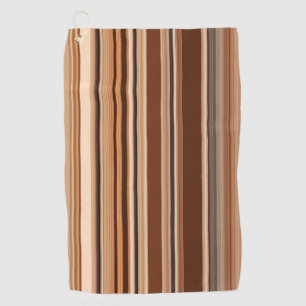 Brown Striped Pattern Golf Towel