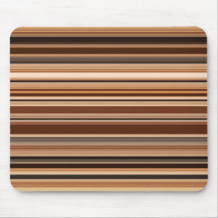 Brown Striped Pattern Mouse Mat