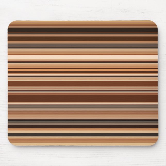 Brown Striped Pattern Mouse Mat (Front)