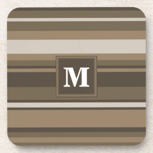 Brown stripes coaster