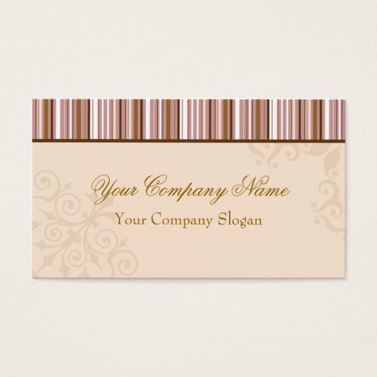 Brown Stripes Elegant Design Business Card