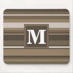 Brown stripes mouse mat