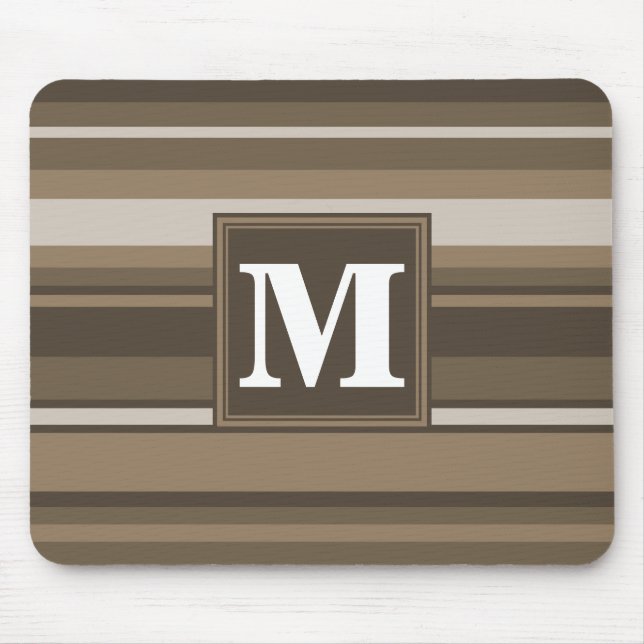 Brown stripes mouse mat (Front)