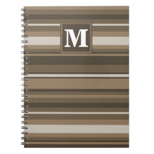 Brown stripes notebook