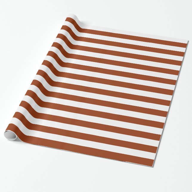 Brown Stripes on custom Colour Wrapping Paper (Unrolled)