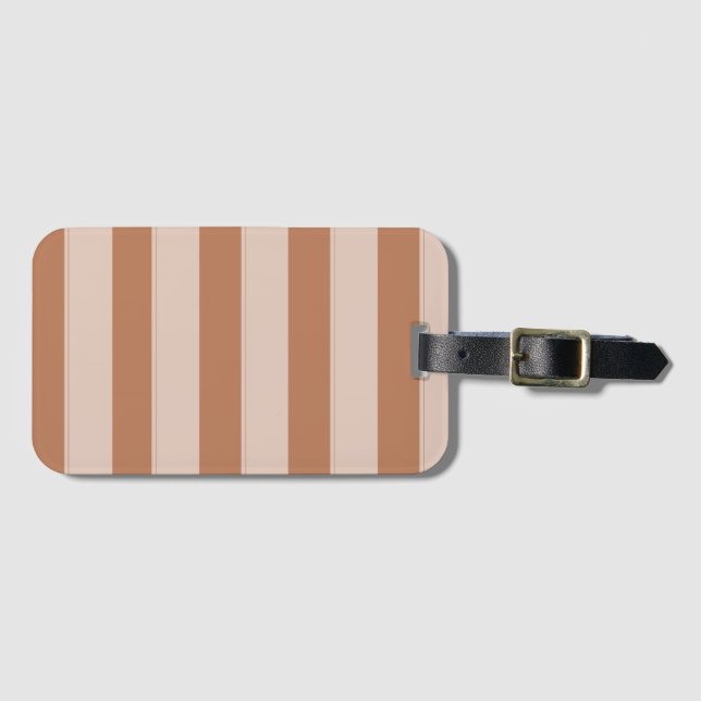 Brown stripes on luggage tag (Front Horizontal)