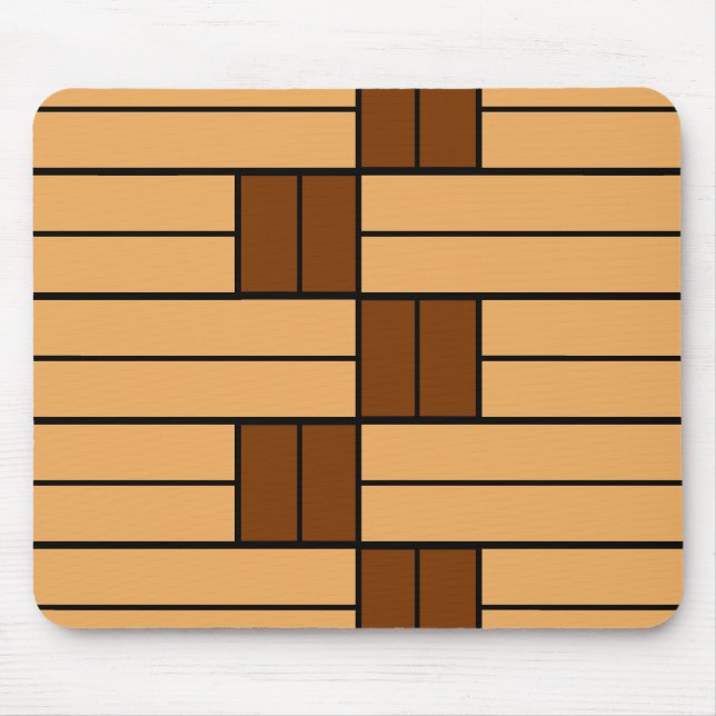 Brown Stripes Pattern Mouse Mat (Front)