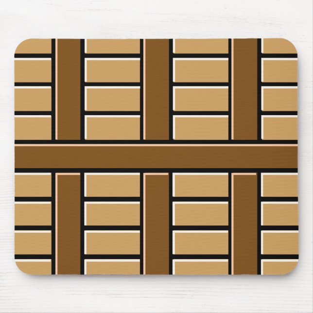 Brown Stripes Pattern Mouse Mat (Front)