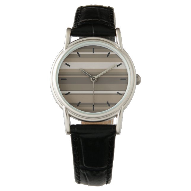 Brown stripes watch (Front)