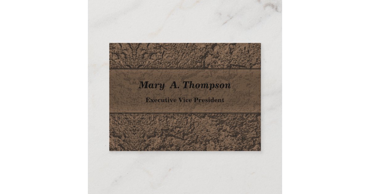 Brown Stucco Texture Business Card | Zazzle