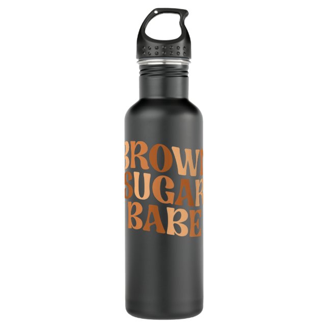 Brown Sugar Babe Groovy African Pride Retro Melani 710 Ml Water Bottle (Front)