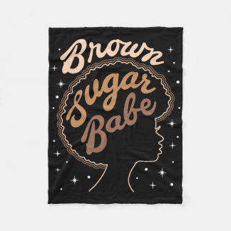 Brown Sugar Be Black History Black Women Girls Fre Fleece Blanket