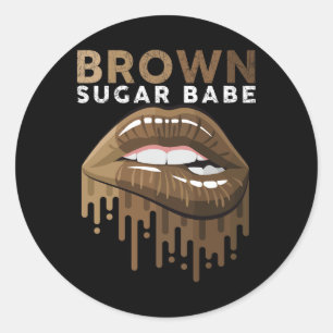 Brown Sugar Be Black History Month Juneteenth Mela Classic Round Sticker