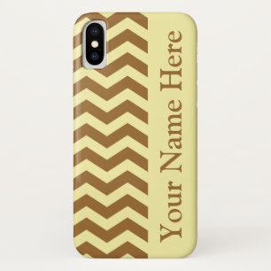 Brown Sugar Cream Neutral Chevrons iPhone X Case