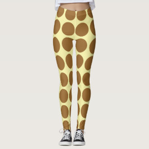 Brown Sugar Cream Neutral Dots Leggings