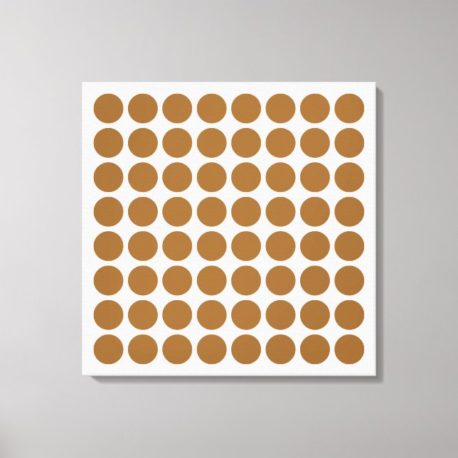 Brown Sugar Neutral Dots Canvas Print (Front)