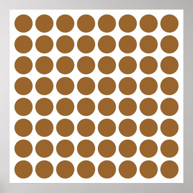 Brown Sugar Neutral Dots Poster (Front)