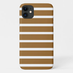 Brown Sugar Neutral Stripes iPhone 11 Case