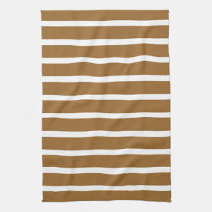 Brown Sugar Neutral Stripes Tea Towel