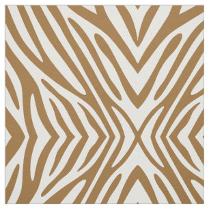Brown Sugar Neutral Zebra Fabric
