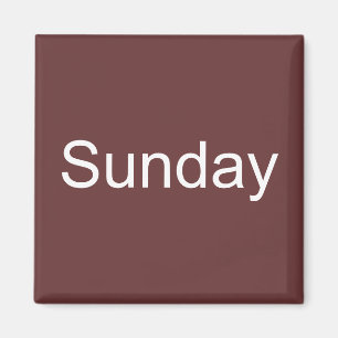 Brown Sunday Magnet