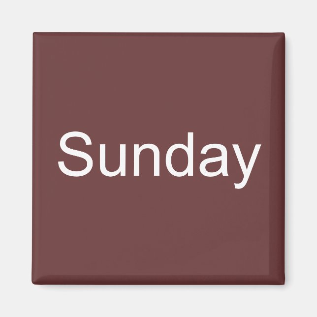 Brown Sunday Magnet (Front)