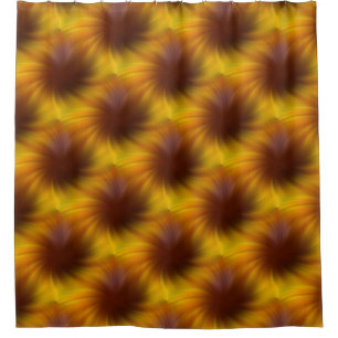 Brown Swirl Abstract Pattern Shower Curtain