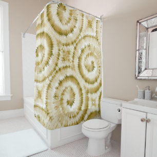 Brown Swirl Abstract Shower Curtain