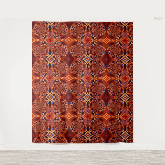 Brown Swirl Design Tapestry (Front)