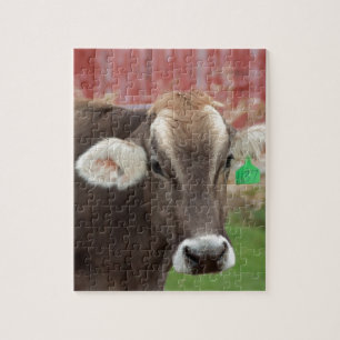 Brown Swiss Cow Jigsaw Puzzle