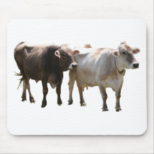 Brown Swiss Cows Mouse Mat