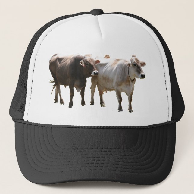 Brown Swiss Cows Trucker Hat (Front)