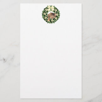 Brown tabby Christmas Stationery