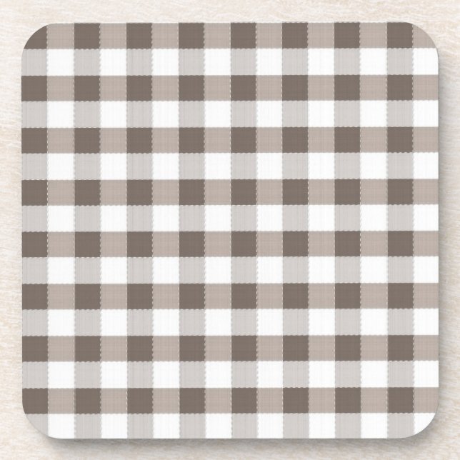 Brown Table Cloth Pattern Coaster (Front)